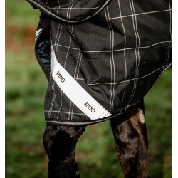 Manta Horseware Rhino Turnout Bundle con forro de 0 g y 200 g Cuadros negros / negro y blanco Motifs Manta Horseware Rhino Turnout Bundle con forro de 0 g y 200 g Cuadros negros / negro y blanco Motifs