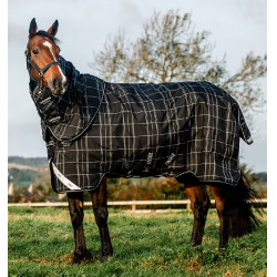 Manta Horseware Rhino Turnout Bundle con forro de 0 g y 200 g Cuadros negros / negro y blanco Motifs Manta Horseware Rhino Turnout Bundle con forro de 0 g y 200 g Cuadros negros / negro y blanco Motifs