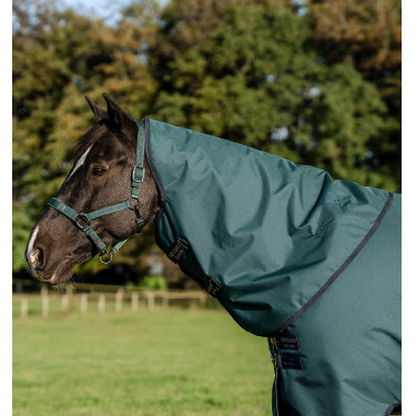 Manta Horseware Amigo Ripstop 900D Plus Poney Turnout 50g Verde dinastía / marino / plata