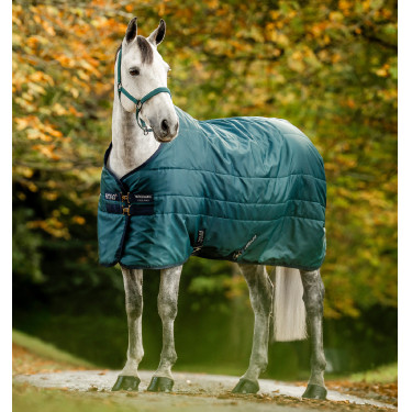 Manta de cuadra Horseware Amigo Ripstop Insulator 50g Verde dinastía / marino / plata