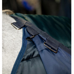 Manta de cuadra Horseware Amigo Ripstop Insulator 50g Verde dinastía / marino / plata