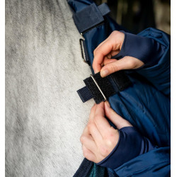 Manta de cuadra Horseware Amigo Ripstop Insulator 50g Verde dinastía / marino / plata