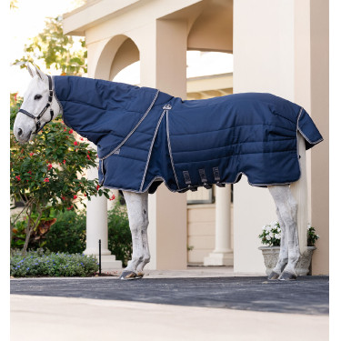Manta Horseware Rambo Optimo Stable Plus 200g Marino / tormenta / gris plateado Azul marino