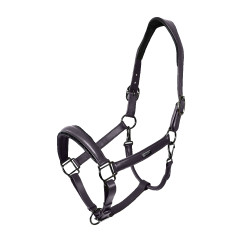 Cabezada de cuero Equestrian Stockholm anatómica brillante Violeta oscuro