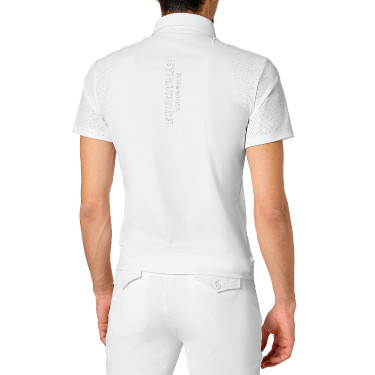 Polo de concurso Equestrian Stockholm Divine Motion hombre de manga corta Blanco Polo de concurso Equestrian Stockholm Divine Motion hombre de manga corta Blanco