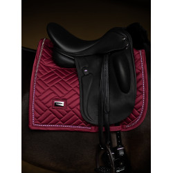 Manta de doma Equestrian Stockholm de borreguillo sintético Crystal Burdeos