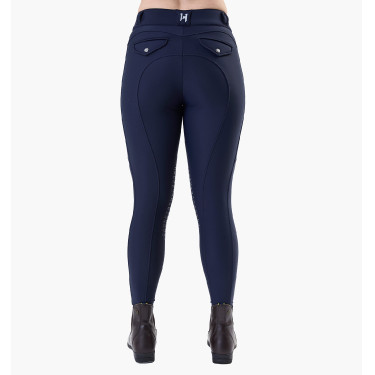 Pantalón de equitación Horseware Flexfit invierno con grip en las rodillas para mujer Marino Azul marino