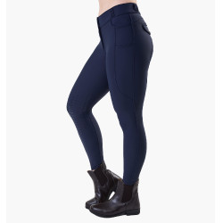 Pantalón de equitación Horseware Flexfit invierno con grip en las rodillas para mujer Marino Azul marino