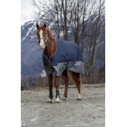 Manta EQUI-THÈME Tyrex 600 D Azúl marino / gris Manta EQUI-THÈME Tyrex 600 D Azúl marino / gris