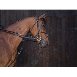 Riendas de gogue cuero Riding World Negro