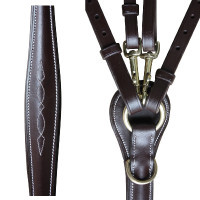 Collar pespuntado CHETAK Castaño