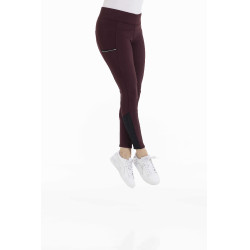 Pantalón Equithème Brigitte con culera de silicona Burdeos