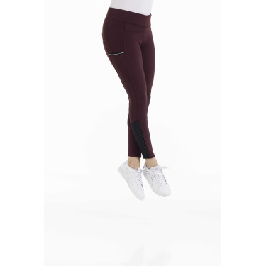 Pantalón Equithème Brigitte con culera de silicona Burdeos