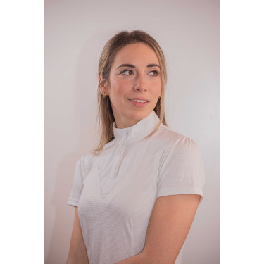 Polo de concurso con mangas cortas PENELOPE Las Honey Blanco Polo de concurso con mangas cortas PENELOPE Las Honey Blanco