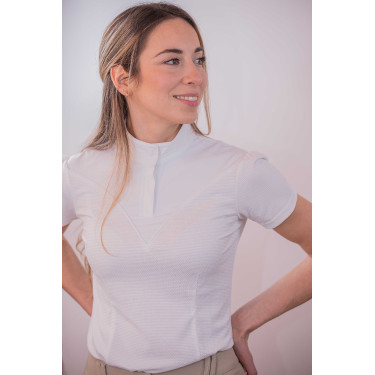 Polo de concurso con mangas cortas PENELOPE Las Honey Blanco Polo de concurso con mangas cortas PENELOPE Las Honey Blanco