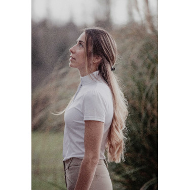 Polo de concurso con mangas cortas PENELOPE Las Honey Blanco Polo de concurso con mangas cortas PENELOPE Las Honey Blanco