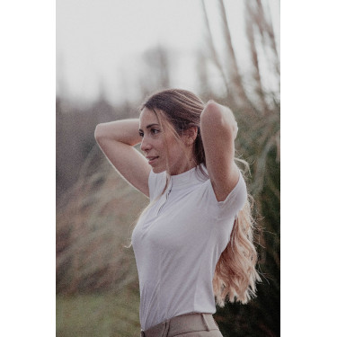 Polo de concurso con mangas cortas PENELOPE Las Honey Blanco Polo de concurso con mangas cortas PENELOPE Las Honey Blanco