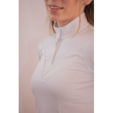 Polo de concurso con mangas cortas PENELOPE Las Honey Blanco Polo de concurso con mangas cortas PENELOPE Las Honey Blanco