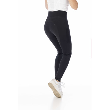 Pantalón Equithème Flora con culera de silicona Negro Pantalón Equithème Flora con culera de silicona Negro
