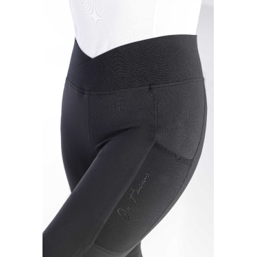 Pantalón Equithème Flora con culera de silicona Negro Pantalón Equithème Flora con culera de silicona Negro