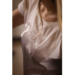 Camiseta Poppy Strass Pénélope Gris tie-dye