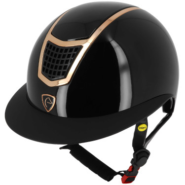 Casco Equithème Airy LM Negro brillante / oro rosa Casco Equithème Airy LM Negro brillante / oro rosa