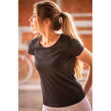 Camiseta Pénélope Iconic Strass Negro