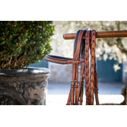 Riendas trenzadas Pénélope US Avellana Marrón