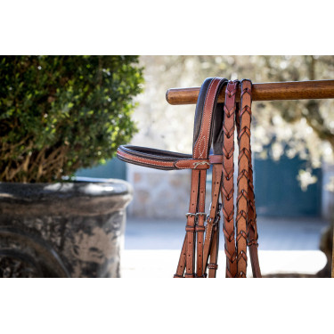 Riendas trenzadas Pénélope US Avellana Marrón
