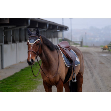 Bonete anti-moscas Equithème Denim Gris Bonete anti-moscas Equithème Denim Gris
