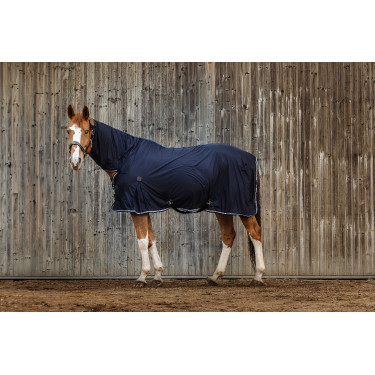 Camisa Equithème Micro mesh combo Azul marino