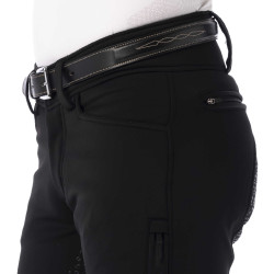 Pantalón softshell Equitheme Zermatt con culera de silicona Negro Pantalón softshell Equitheme Zermatt con culera de silicona Negro