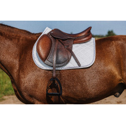 Manta de montar Riding World de terciopelo Blanco