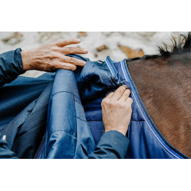 Manta Equithème Classic 1200D Azul marino