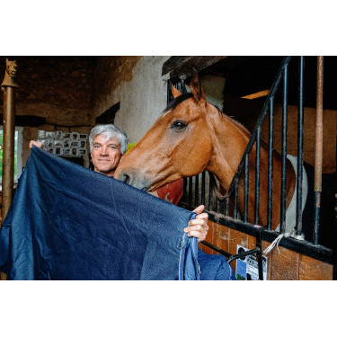 Manta Equithème Classic 1200D Azul marino