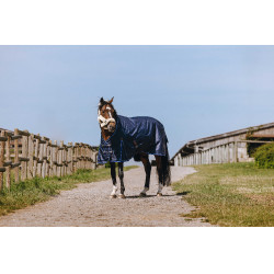 Manta Equithème Classic 1200D Cuello alto Marino Azul marino