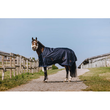 Manta Equithème Classic 1200D Cuello alto Marino Azul marino