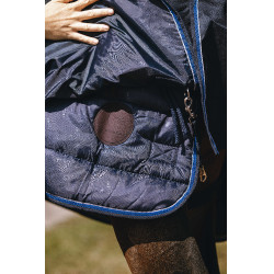 Manta Equithème Classic 1200D Cuello alto Marino Azul marino