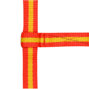 Cabezada ajustable para potro Rojo / amarillo / rojo