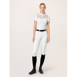 Polo de concurso Equestrian Stockholm Cristal Champion mujer Blanco perfección