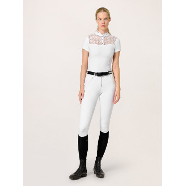 Polo de concurso Equestrian Stockholm Cristal Champion mujer Blanco perfección