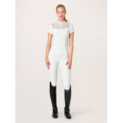 Polo de concurso Equestrian Stockholm Cristal Champion mujer Blanco perfección