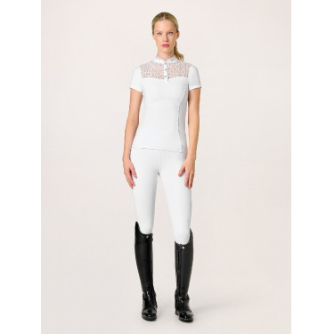 Polo de concurso Equestrian Stockholm Cristal Champion mujer Blanco perfección