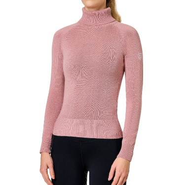 Jersey de cuello alto de punto Equestrian Stockholm para mujer Rosa