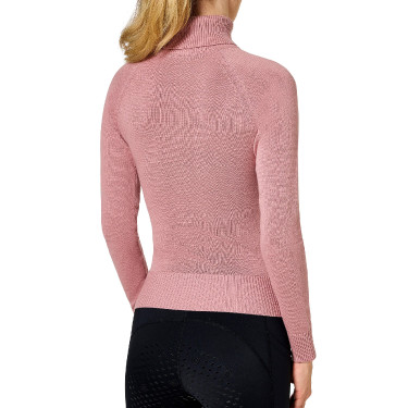 Jersey de cuello alto de punto Equestrian Stockholm para mujer Rosa