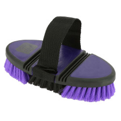 Cepillo de raíces de nylon Hippo-Tonic Softgrip flexible Violeta / negro