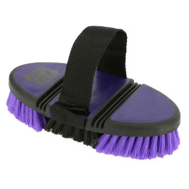 Cepillo de raíces de nylon Hippo-Tonic Softgrip flexible Violeta / negro