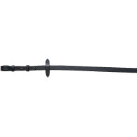 Riendas de cuero liso Eric Thomas Pro Negro