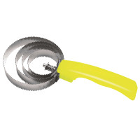 Almohaza metálica redonda fluorescente con purpurina Amarillo