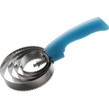 Almohaza metálica redonda fluorescente con purpurina Cielo azul